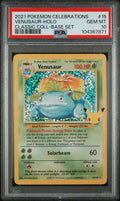 Graded 2021 PKM Celebrations #15 Venusaur Classic Collection Base Set Trading Card Game PSA 10 Gem Mint