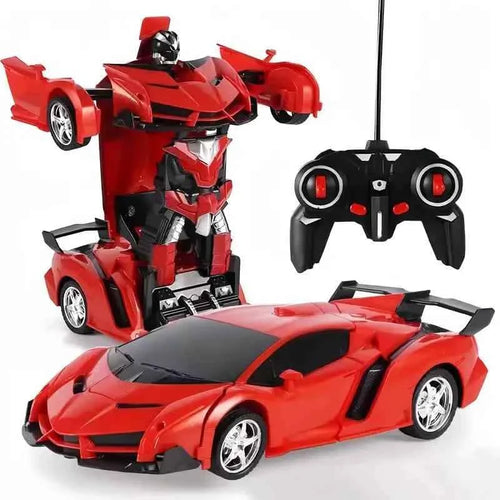 1:18 Remote Control Deformation Robot Car with LED Lights – 360° Drift, USB Rechargeable