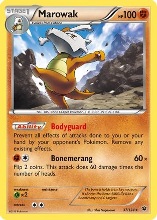 Marowak 037/124 - XY  Fates Collide Reverse Holofoil