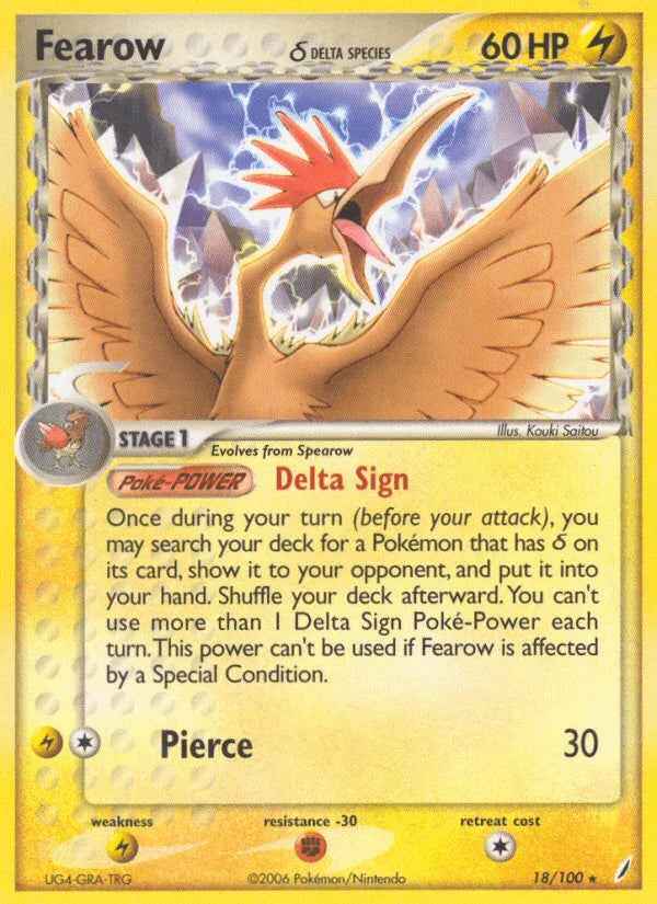 Fearow (18/100) (Delta Species) [EX: Crystal Guardians]