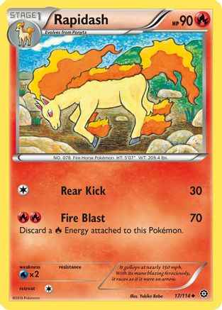 Rapidash 017/114 - XY  Steam Siege Reverse Holofoil