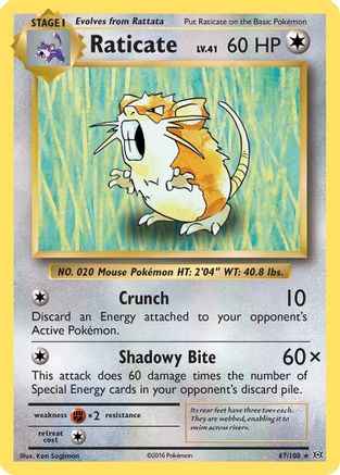 Raticate 067/108 - XY  Evolutions Reverse Holofoil