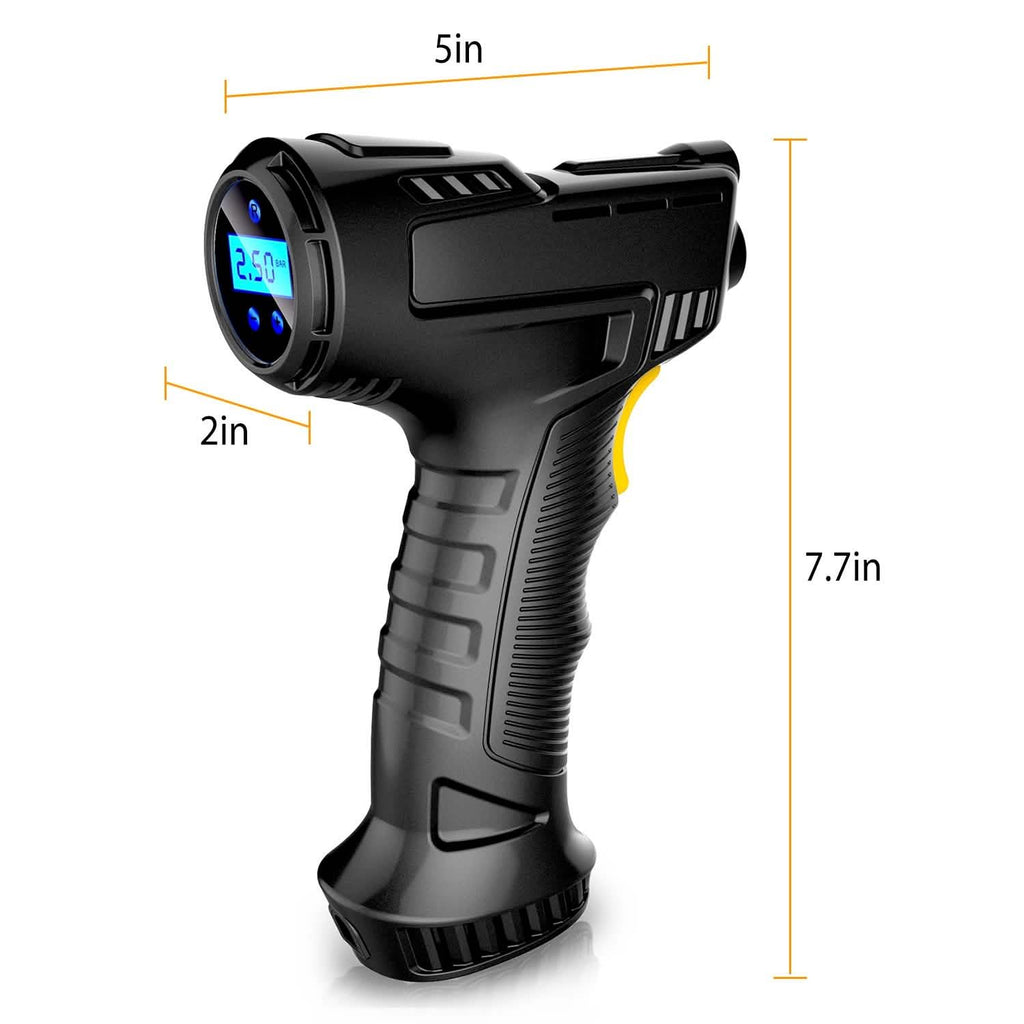 12V Digital Car Tire Inflator with LED Light 150 PSI