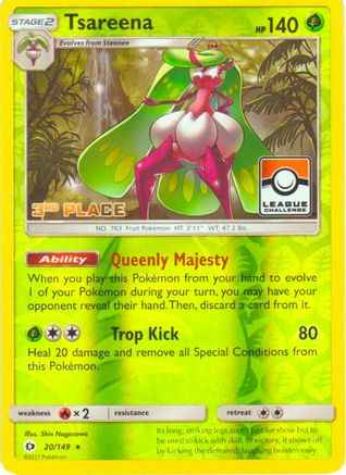 Tsareena (League Challenge) [3rd Place] 020/149 - League & Championship Cards Reverse Holofoil