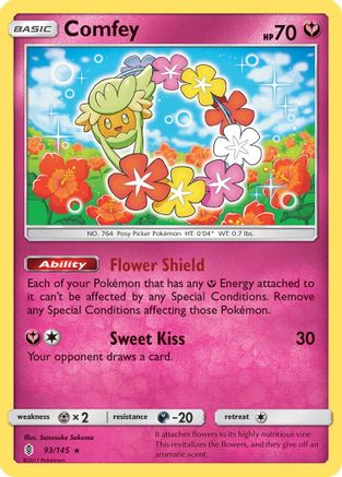 Comfey 093/145 - SM  Guardians Rising Reverse Holofoil