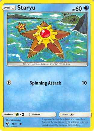 Staryu 015/111 - SM  Crimson Invasion Reverse Holofoil