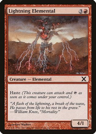 Lightning Elemental (10E-217) - 10th Edition Foil