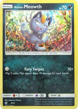 Alolan Meowth 008/12 - McDonalds Promos 2017 Holofoil