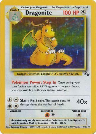 Dragonite 004/null - Fossil Unlimited Holofoil