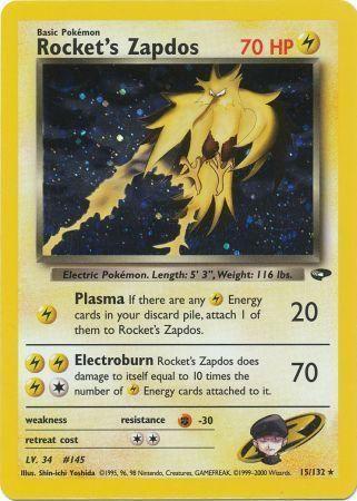 Rocket's Zapdos /null - Gym Challenge Unlimited Holofoil