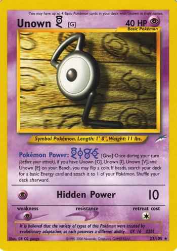 Unown [G] 027/105 - Neo Destiny Unlimited