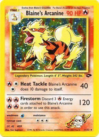 Blaine's Arcanine 001/null - Gym Challenge Unlimited Holofoil