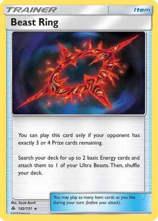 Beast Ring 102/131 - SM  Forbidden Light Reverse Holofoil