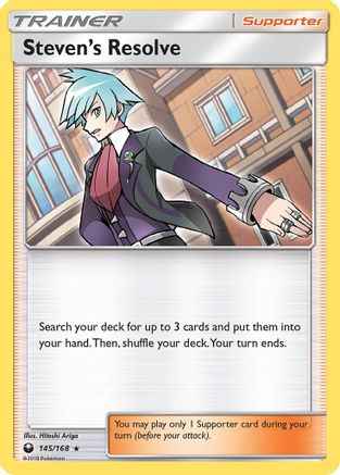 Steven's Resolve 145/168 - SM  Celestial Storm Holofoil