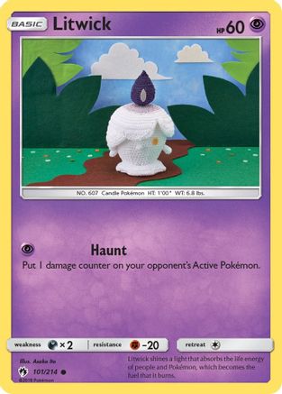 Litwick 101/214 - SM  Lost Thunder Reverse Holofoil