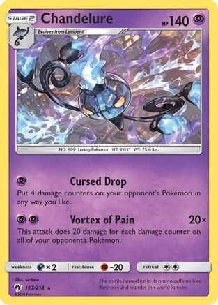 Chandelure 103/214 - SM  Lost Thunder Reverse Holofoil