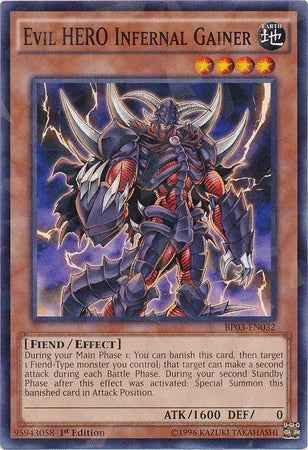 Evil HERO Infernal Gainer [BP03-EN032] Shatterfoil Rare