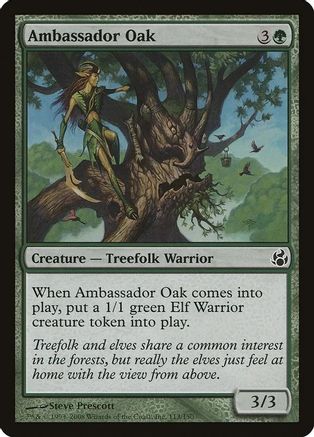 Ambassador Oak (Morningtide) (OVER-113) - Oversize Cards Foil