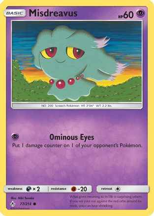Misdreavus 077/214 - SM  Unbroken Bonds