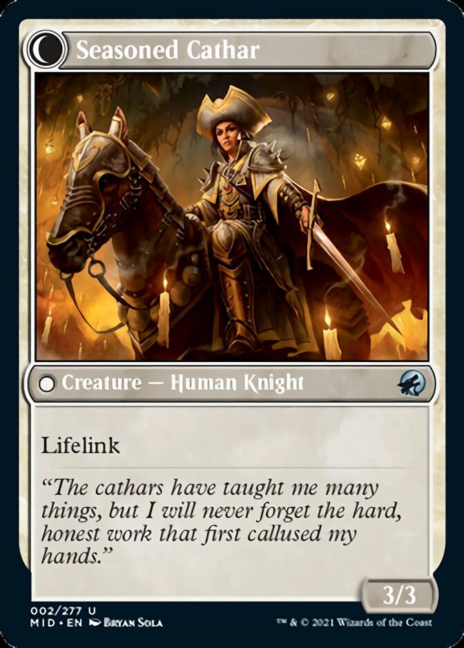 Ambitious Farmhand // Seasoned Cathar (MID-002) - Innistrad: Midnight Hunt: (Double Faced Transform) Foil