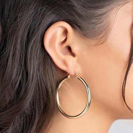 S925 50mm Solid Hoop Earrings for Women