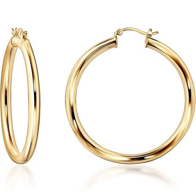 S925 50mm Solid Hoop Earrings for Women