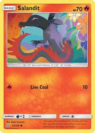 Salandit 033/236 - SM  Unified Minds Reverse Holofoil