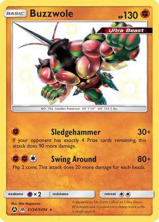 Buzzwole SV24/SV94 - Hidden Fates Shiny Vault Holofoil