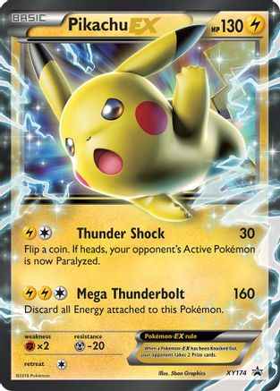 Pikachu EX XY174 - Jumbo Cards Holofoil