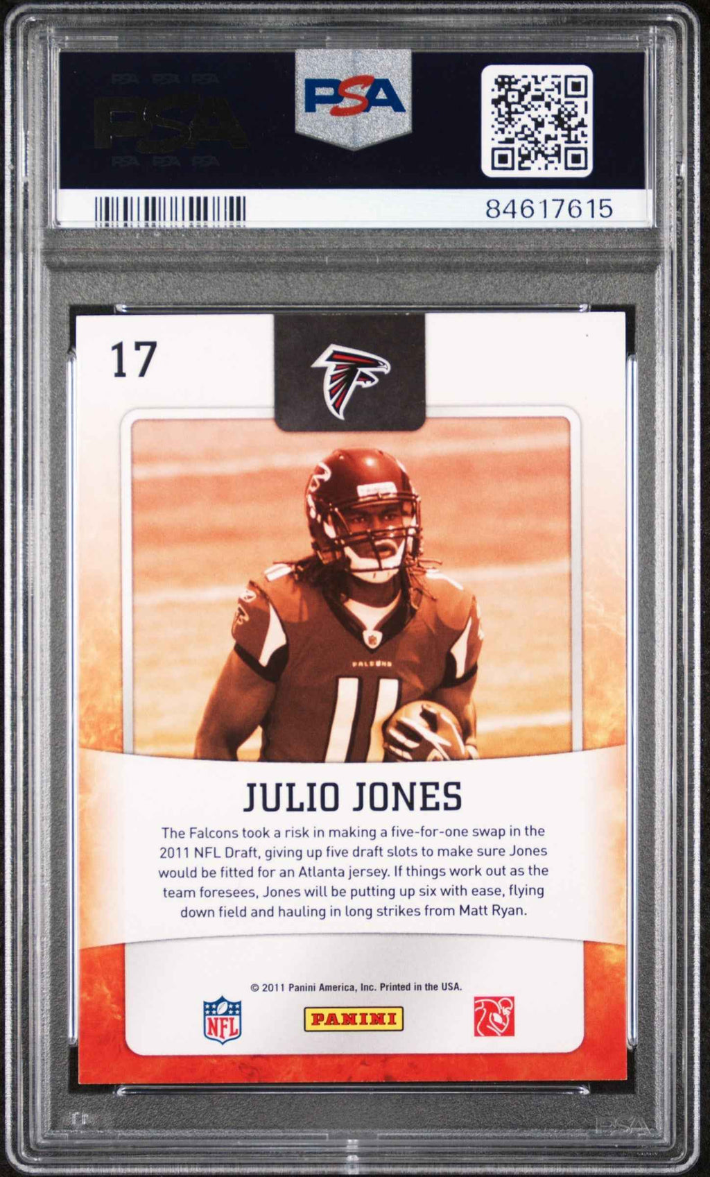 Graded 2011 Panini Score Julio Jones #17 Hot Rookies Rookie RC Football Card PSA 10 Gem Mint