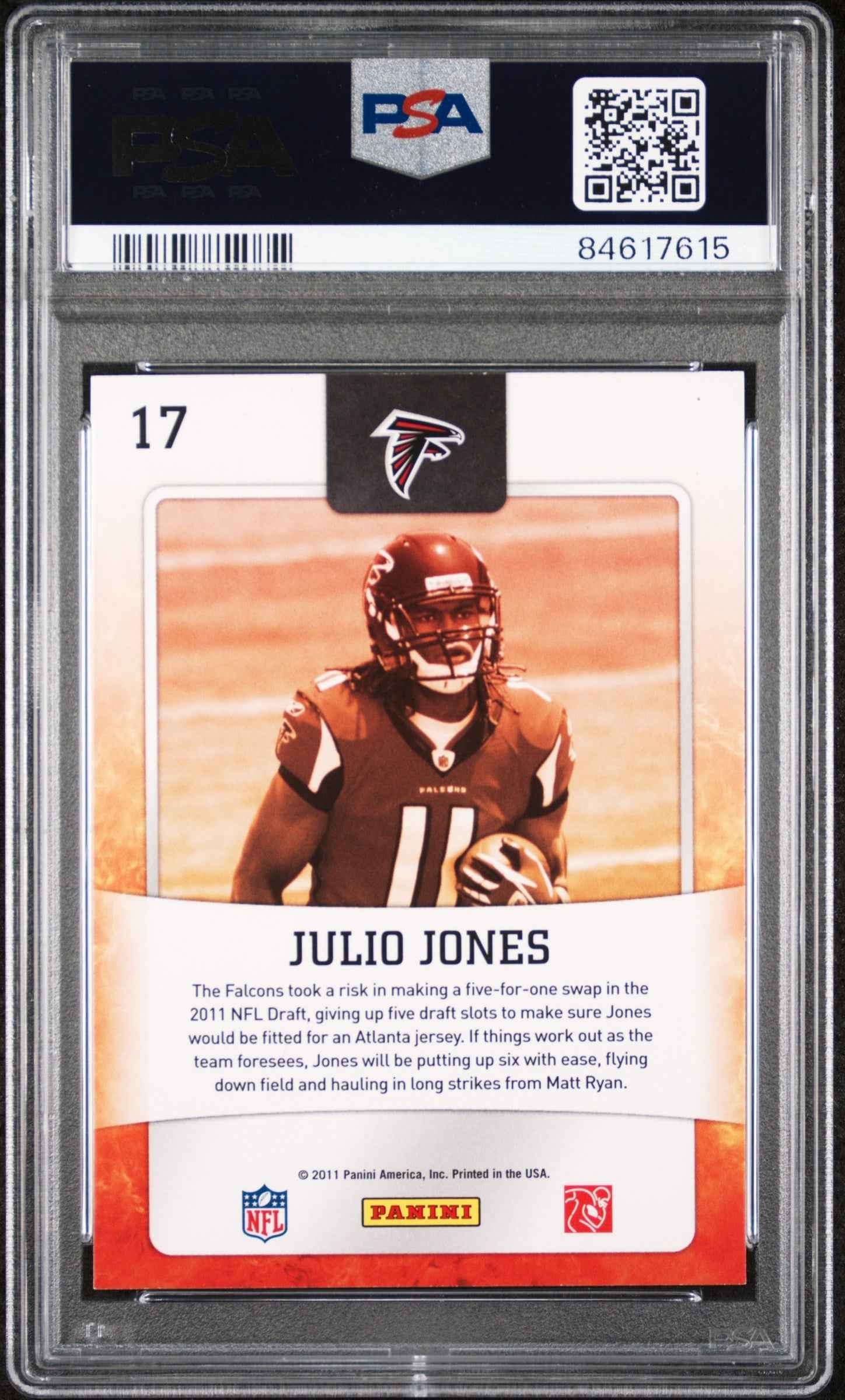 Graded 2011 Panini Score Julio Jones #17 Hot Rookies Rookie RC Football Card PSA 10 Gem Mint