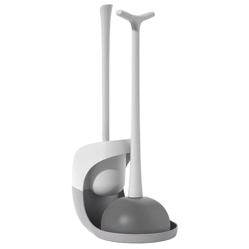 2-in-1 Toilet Plunger and Brush Combo Set with Ventilated Holder
