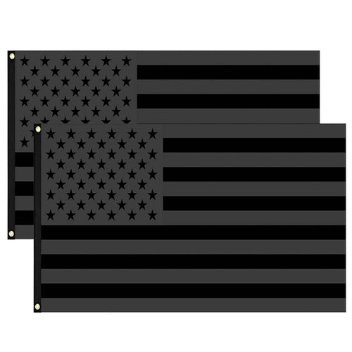 2-Pack: 3X5 Ft. All Black American Flag