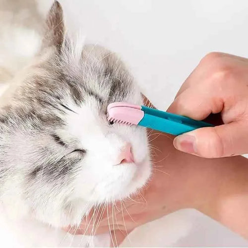 2-Pack: Pet Eye Comb Brush Pet Tear Stain Remover Comb Cleaning Grooming Tools