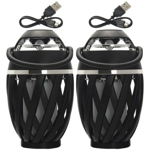 2-Pack: Power-To-Go True Wireless Stereo Lantern Flame Speakers