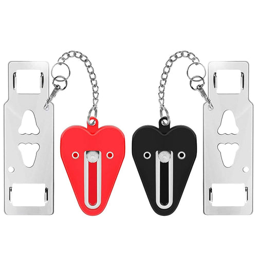 2-Piece: Portable Travel Door Lock Home Hotel Apartment Security Lock