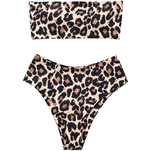 2-Piece: Women's Tube Top Bikini Swimsuit