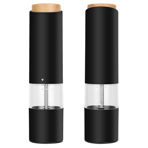 2-Pieces: Electric Salt and Pepper Grinder Battery Powered with Adjustable Coarseness
