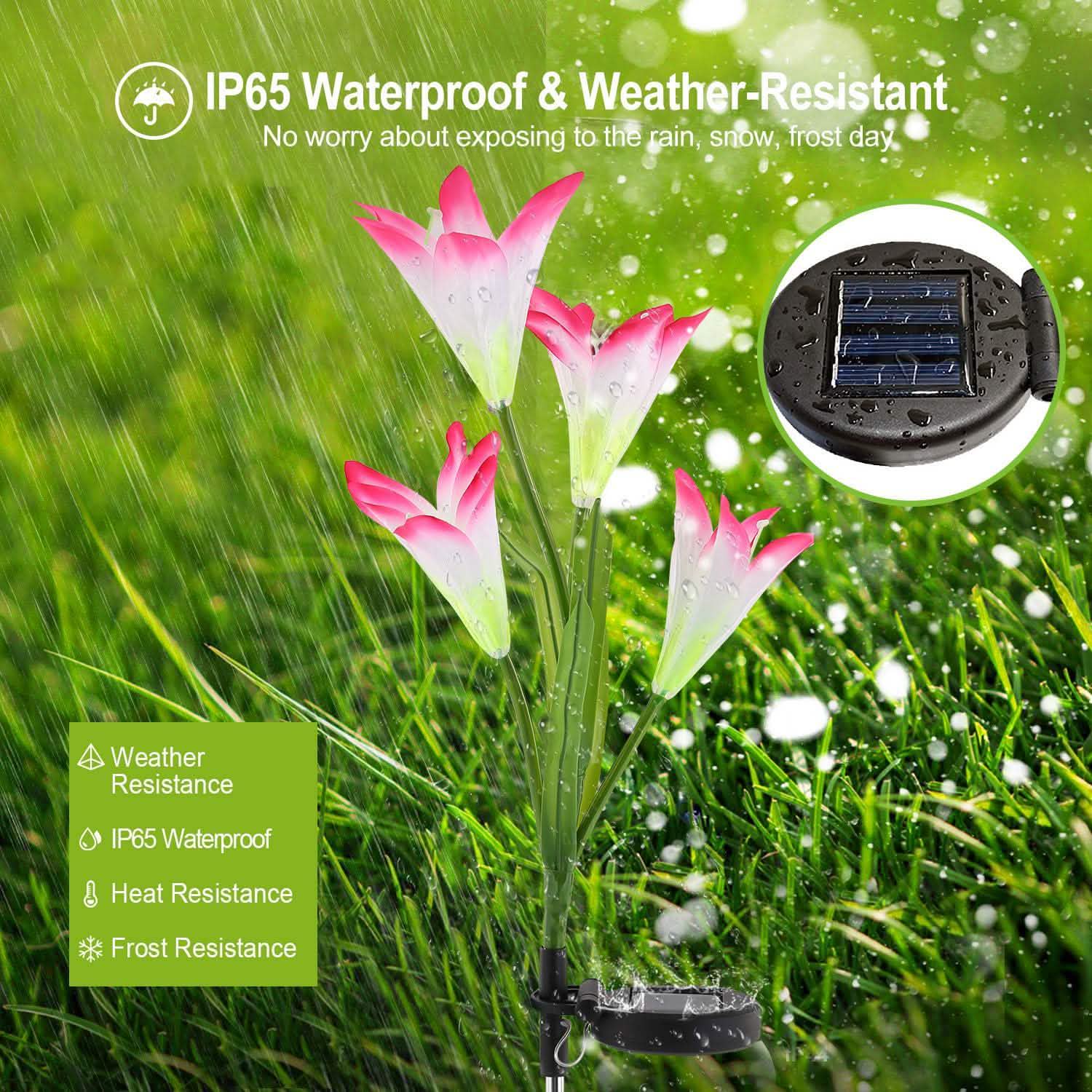 2-Pieces: Solar Garden Lights Outdoor