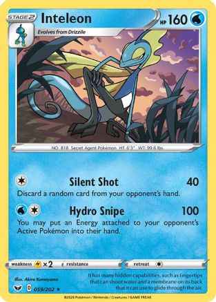 Inteleon () 059/202 - SWSH01 Sword & Shield Base Set