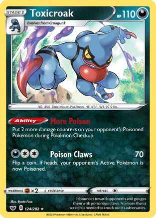 Toxicroak 124/202 - SWSH01 Sword & Shield Base Set Holofoil