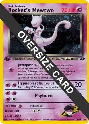 Rocket's Mewtwo 014/132 - Jumbo Cards Holofoil