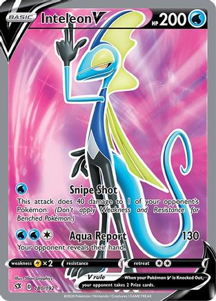 Inteleon V (Full Art) 180/192 - SWSH02 Rebel Clash Holofoil