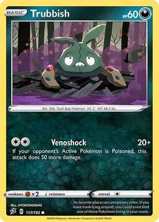 Trubbish 117/192 - SWSH02 Rebel Clash Reverse Holofoil