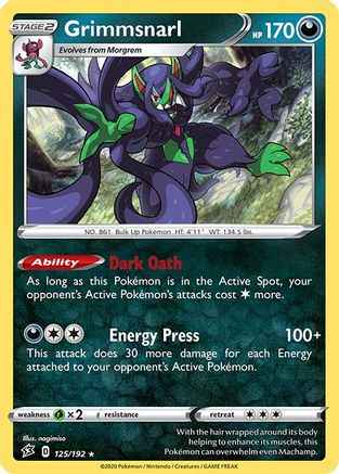 Grimmsnarl 125/192 - SWSH02 Rebel Clash Holofoil