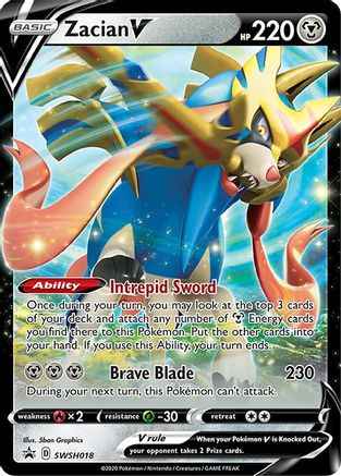 Zacian V SWSH018/307 - SWSH Sword & Shield Promo Cards Holofoil