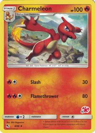 Charmeleon (# Charizard Stamped) 008/68 - Battle Academy
