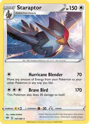 Staraptor 147/189 - SWSH03 Darkness Ablaze