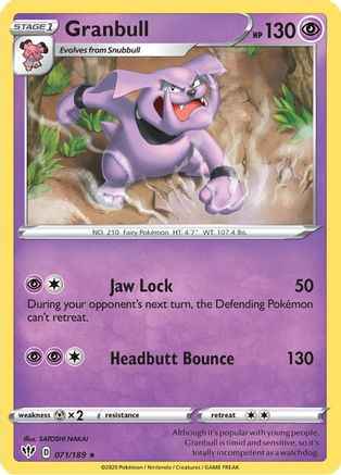 Granbull 071/189 - SWSH03 Darkness Ablaze