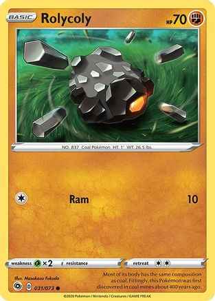Rolycoly 031/73 - Champions Path Reverse Holofoil
